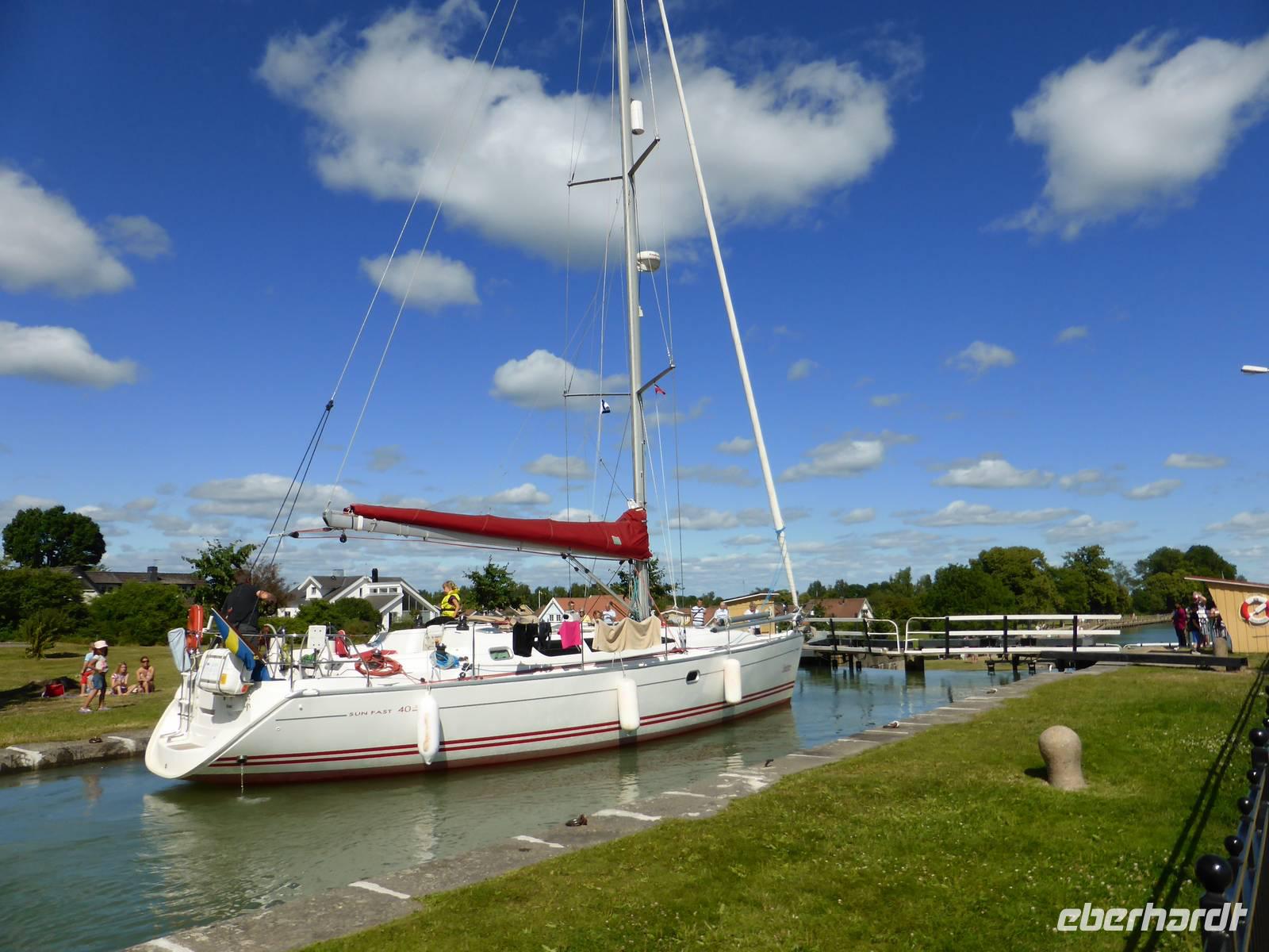 Die Schleusen des Göta-Kanals bei Berg
