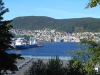 Blick auf den Hafen (Spaziergang auf der Halbinsel Nordnes)