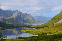 195 Lofoten, Blick nach Vareid und Flakstad