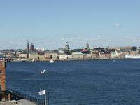 Blick vom Söderholmen auf die Altstadt von Stockholm