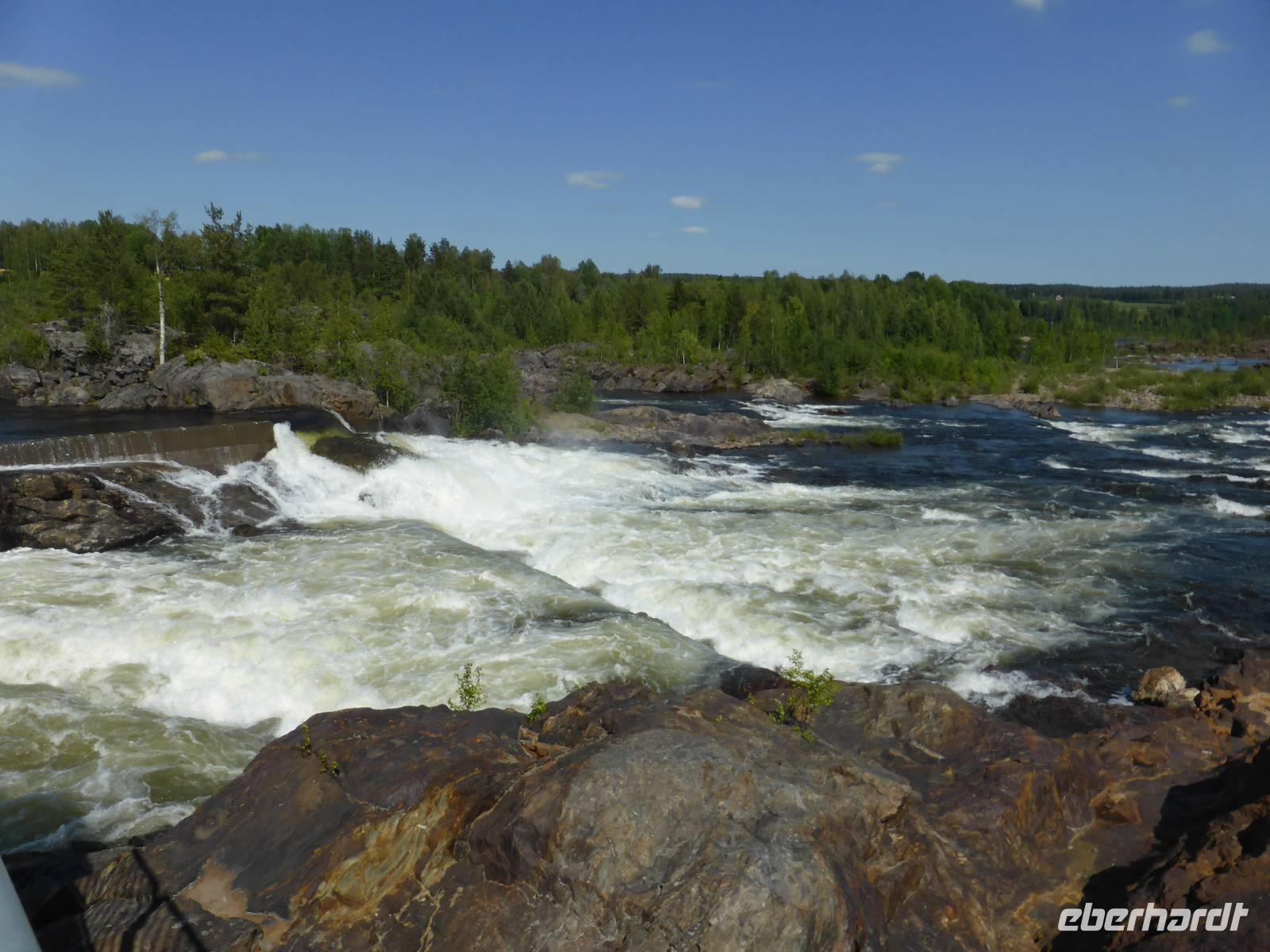 Grillen an der Lachstreppe des Umeälf 