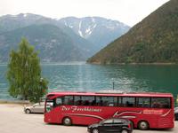 Unser Reisebus am Sognefjord