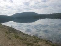 Spiegelung im See in Nordfinnland 
