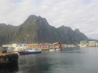 Blick auf den Hafen vo Svolvaer