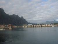 Blick auf den Hafen vo Svolvaer