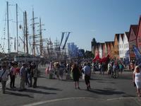 Die Tyske Bryggen und Großsegler beim Tall Ship Race in Bergen