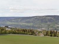 Blick zum Mjösa See bei Lillehammer