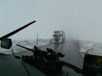 Fahrt über verschneite Hardangervidda