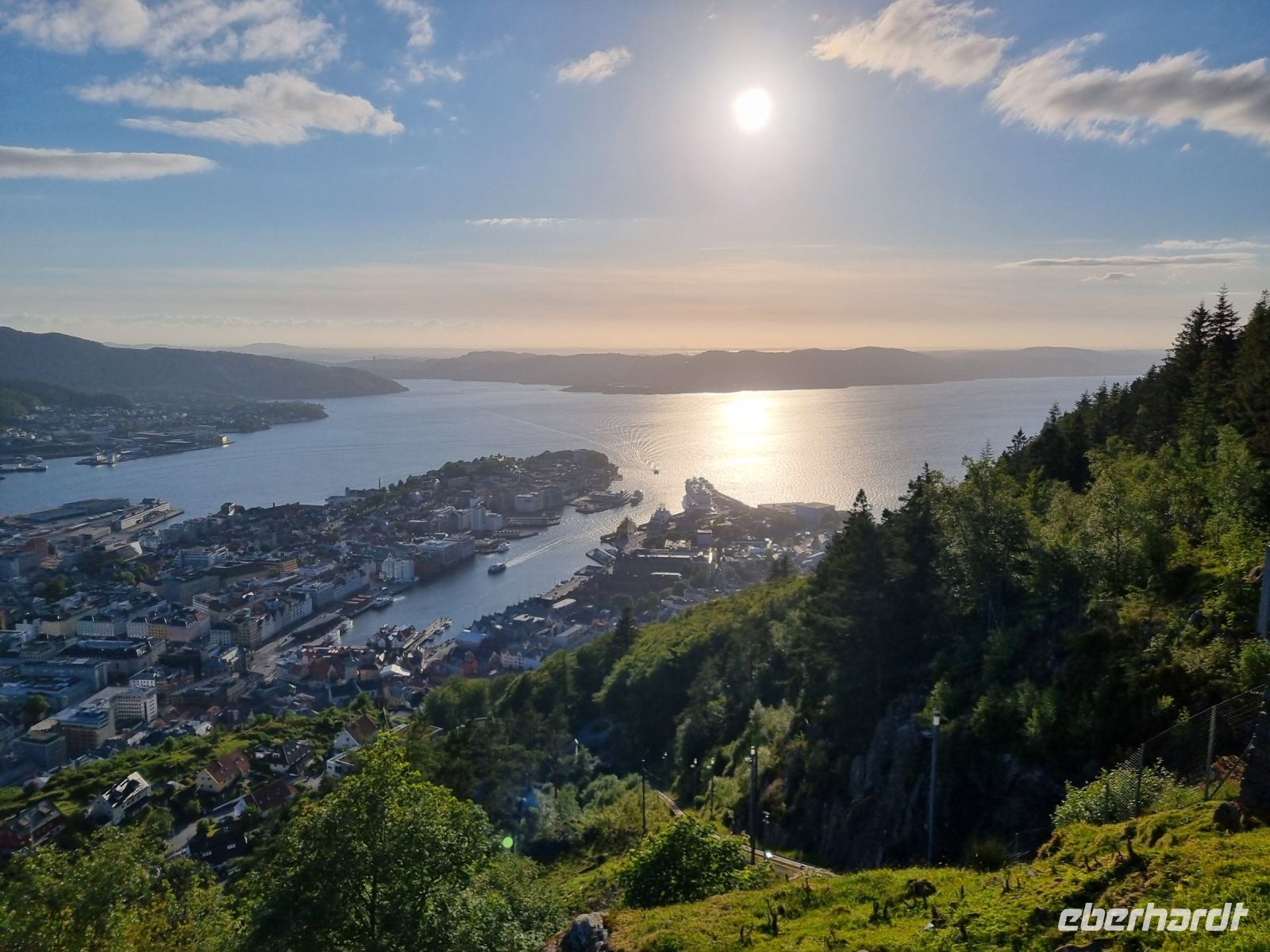 Bergen - Ausblick vom Hausberg Fløyen 