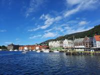 Bergen - Blick zum Hanseviertel Bryggen