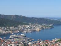 Blick auf Bergen