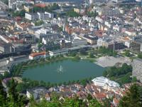 Blick auf Bergen