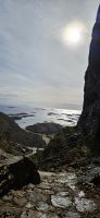 Blick durch das Loch am Torghatten