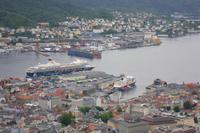 Blick vom Fløyen auf Bergen