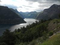 Blick zum Geirangerfjord von oben