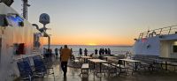 Deck 9 beim Sonnenuntergang 