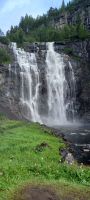 Doppelwasserfall Skjervsfossen