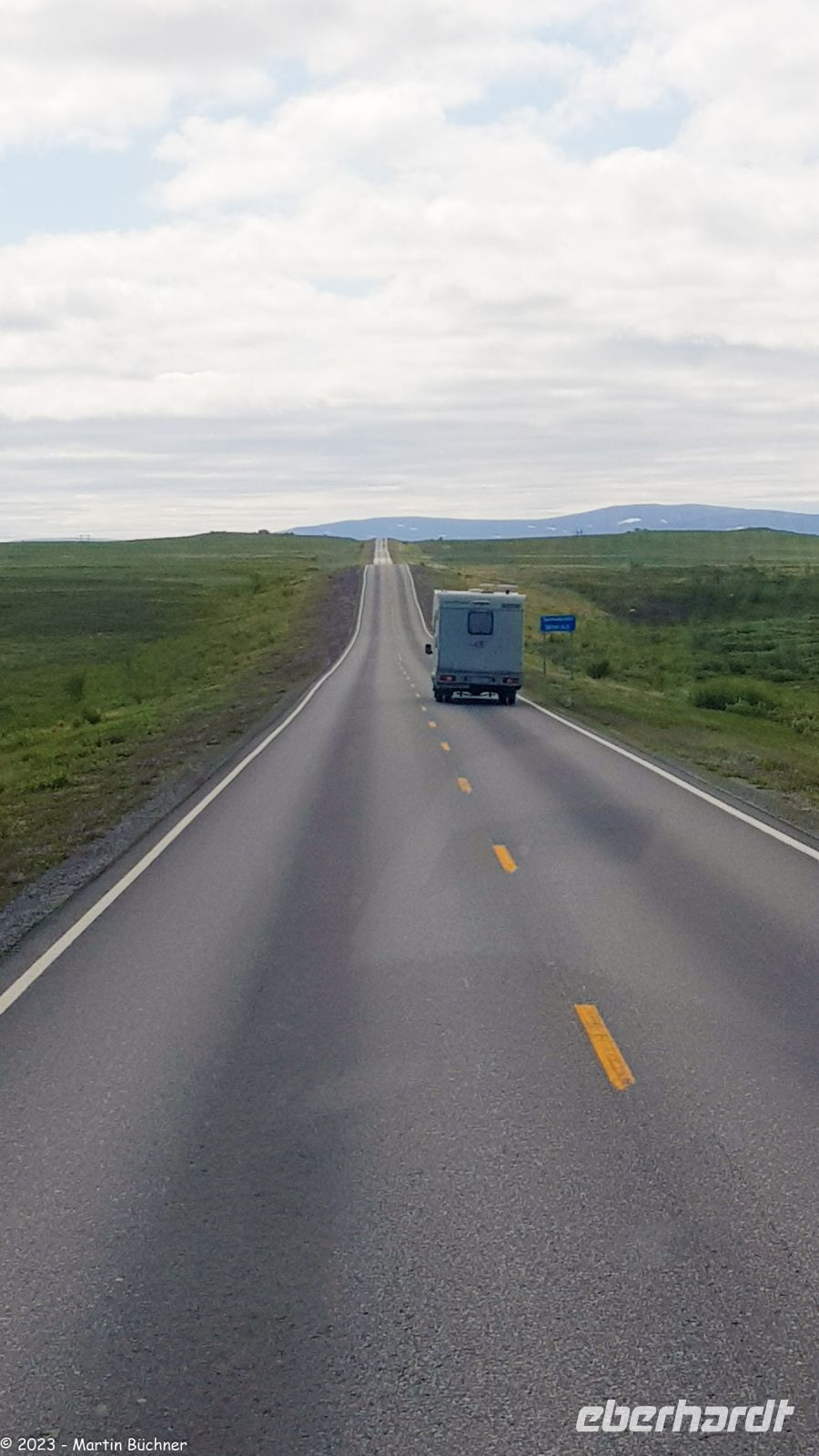 E6 auf der Finnmarkvidda in Richtung Süden nach Alta