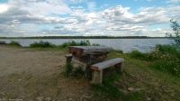 E75 - Pause am See Vajunen in Finnisch Lappland