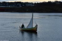 Ein traditionelles Nordlandboot in Brønnøysund