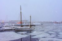 Eis im Trondheimfjord