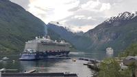 Geirangerfjord uas unserem Hoelfenster gesehen
