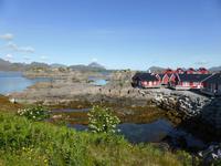 Mortsund mit den Rorbuer-Häusern