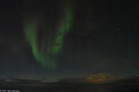 Polarlicht über der offenen Seestrecke Folda
