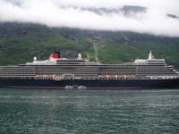 Queen Elizabeth in Geiranger