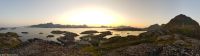 Sonnenuntergang fast Mitternacht auf den Lofoten