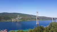 Tjeldsund-Brücke - der Tjeldsund trennt die Inseln der Vesterålen vom Festland