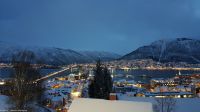 Tromsø - Brücke über den Sund - Blickrichtung Eismeerkathedrale und Fjellheisen