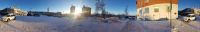 Wintersonne in Kiruna - historische Stadtansicht - ab Herbst 2022 ist diese Ansicht Geschichte - eine ganze Stadt zieht um