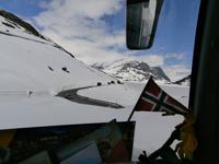 unterwegs nach Lom im Schnee