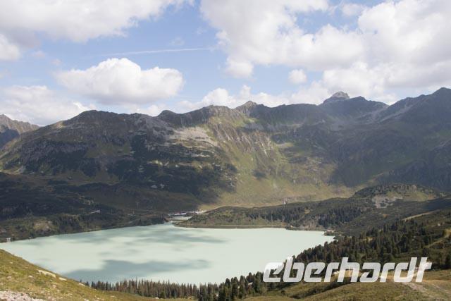 Blick von der Breitspitze zum Kops Stausee
