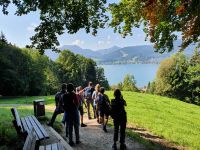Blick vom Tegernseer Höhenweg auf den See