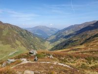 Blick zurück auf Hochfügen und den Weg vom Vortag