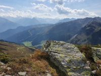 Blick auf den Alpenhauptkamm om Kreuzjoch