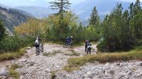 Mountain Biker machen den Wanderweg unsicher
