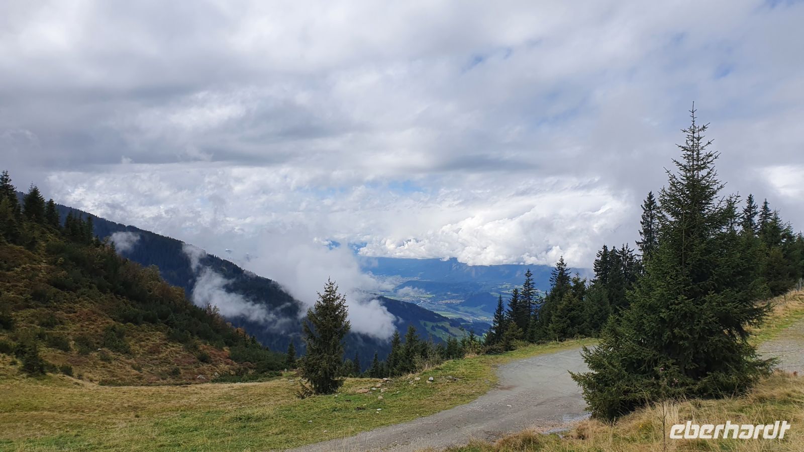 Blick vom Loassattel ins Inntal bei Innsbruck