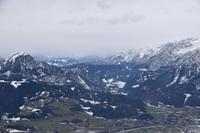 085 Rossfeldhöhenstraße, Blick in Lammertal mit dem Tennengebirge und dem Schwarzberg
