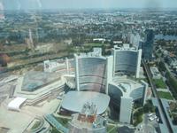 Wien-Besuch des DC Towers, Blick auf die UNO City