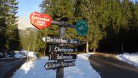 Wegschild Oberhof-und Unterhofalm