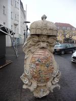 Das Floriansdenkmal in Erinnerung an einen Stadtbrand im MA.