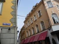 Schöne Häuser am Alten Platz in Klagenfurt.