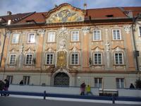 St. Veit Rathaus mit Rokokofassade.