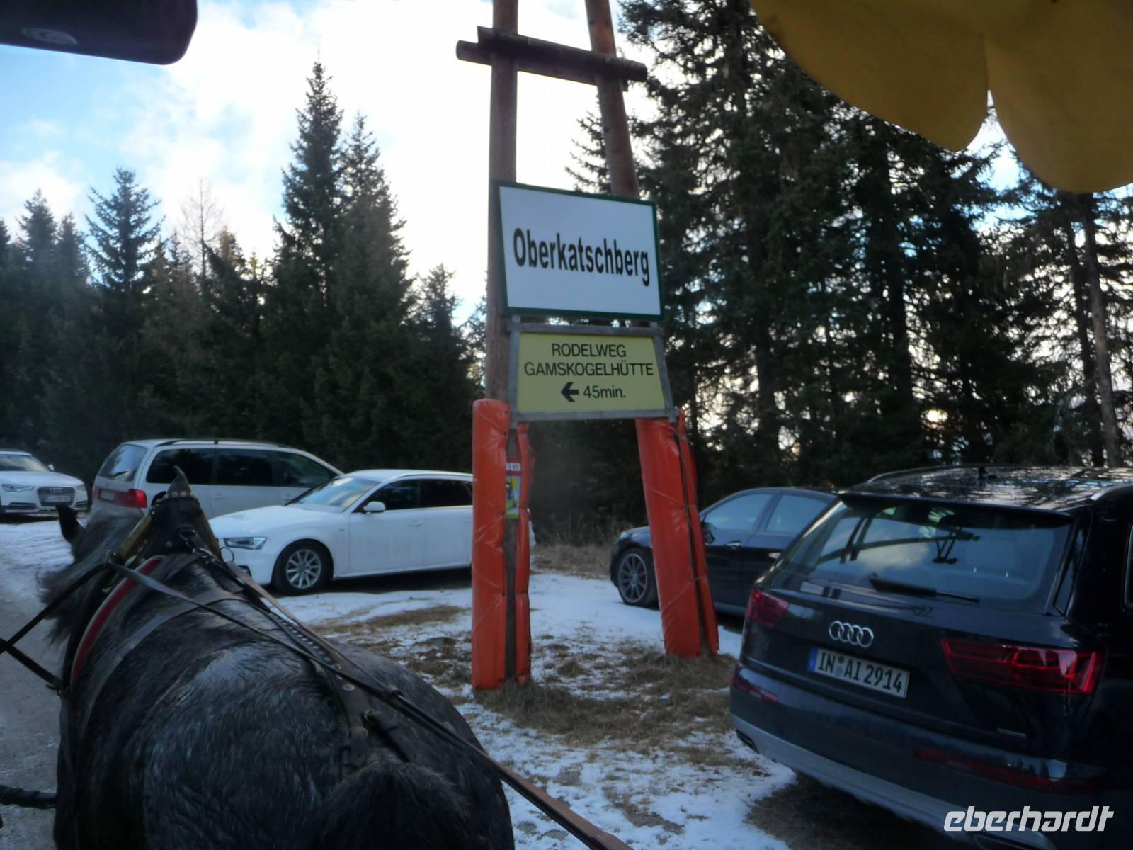 Ab Oberkatschberg liegt etwas mehr Schnee.
