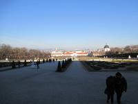 Blick zum Unteren Belvedere und zur Stadt