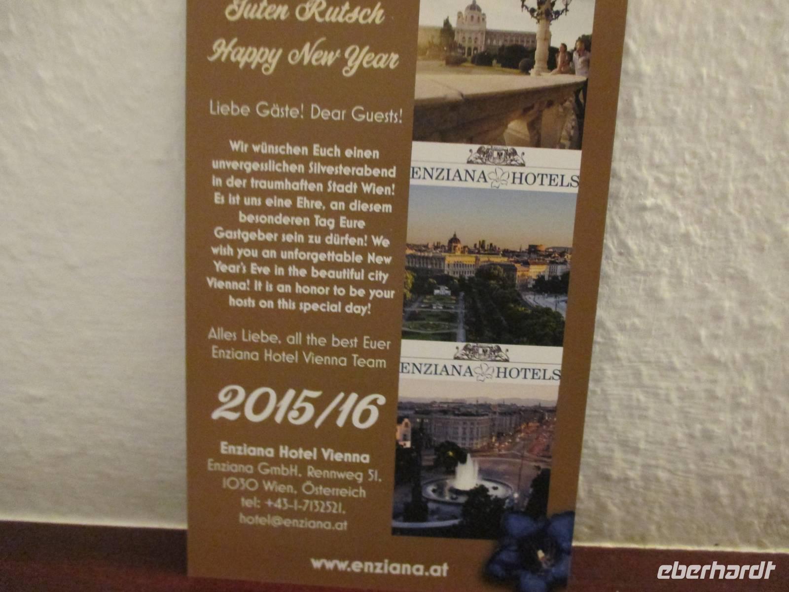 Neujahrsgrüße des Hotels 