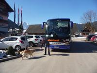 Unser Busfahrer, Herr Peter Roos, freundet sich bereits an.